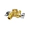 Thrifco Plumbing 1/2 Inch FIP x 3/8 Inch Comp x 1/4 Inch Comp Dual Outlet Shut Off Angle Stop 4406680 - alternate 1